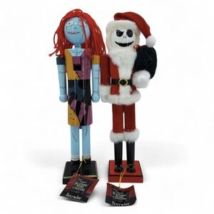 Nightmare Before Christmas Jack Skellington Sally 2 Nutcracker Set 15" NEW w Tag